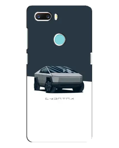 Чехол для ZTE Z18 Mini с картинкой «Серебристый Cybertruck Tesla»
