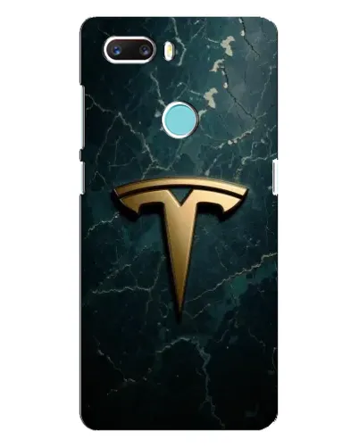 Чехол для ZTE Z18 Mini с картинкой «Мраморная Tesla Gold»