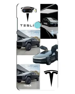 Чехол для ZTE Z18 Mini с картинкой «Коллаж Cybertruck Tesla»