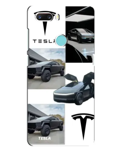 Чехол для ZTE Z18 Mini с картинкой «Коллаж Cybertruck Tesla»