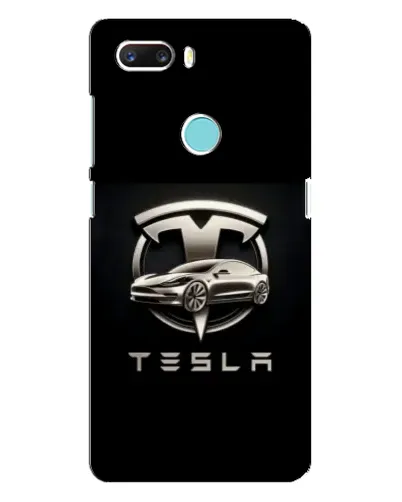 Чехол для ZTE Z18 Mini с картинкой «Tesla — серебристое авто»