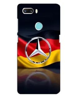 Чехол для ZTE Z18 Mini с картинкой «Mercedes — флаг Германии»