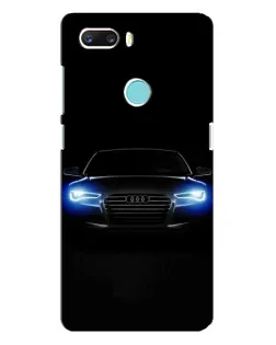 Чехол для ZTE Z18 Mini с картинкой «Audi в неоне»