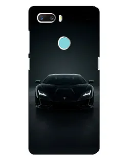 Чехол для ZTE Z18 Mini с картинкой «Черный Lamborghini Aventador»