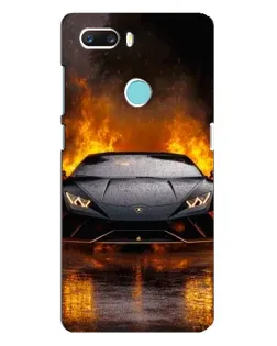 Чехол для ZTE Z18 Mini с картинкой «Lamborghini в огне»