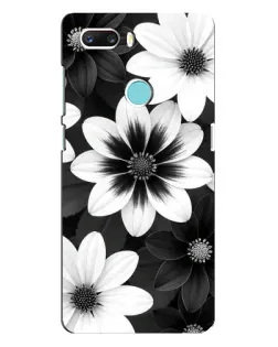 Чехол для ZTE Z18 Mini с картинкой «Монохромные астры»