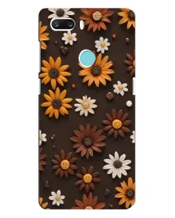 Чехол для ZTE Z18 Mini с картинкой «Узор из маленьких подсолнухов»