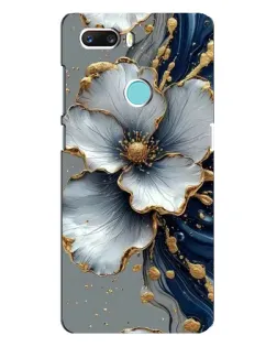 Чехол для ZTE Z18 Mini с картинкой «Белый цветок и золотой флюид»