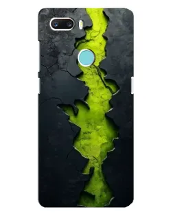 Чехол для ZTE Z18 Mini с картинкой «Салатовый разлом скалы»