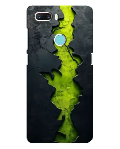 Чехол для ZTE Z18 Mini с картинкой «Салатовый разлом скалы»