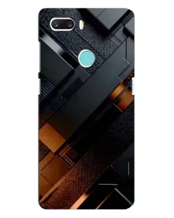 Чехол для ZTE Z18 Mini с картинкой «Черные геометрические блоки»