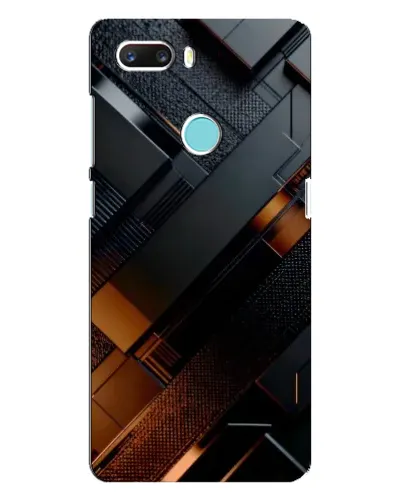 Чехол для ZTE Z18 Mini с картинкой «Черные геометрические блоки»