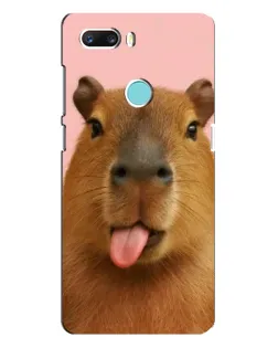 Чехол для ZTE Z18 Mini с картинкой «Капибара с языком»