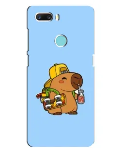Чехол для ZTE Z18 Mini с картинкой «Капибара на скейте»