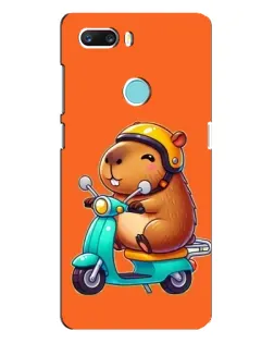 Чехол для ZTE Z18 Mini с картинкой «Капибара на скутере»
