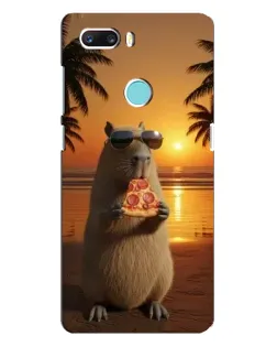 Чехол для ZTE Z18 Mini с картинкой «Капибара с пиццей»