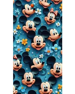 Чехол для ZTE с картинкой «Паттерн Микки и Минни»