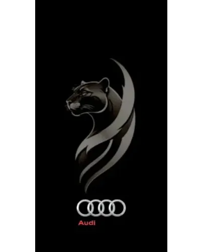 Чехол для ZTE с картинкой «Графика — пантера и Audi»