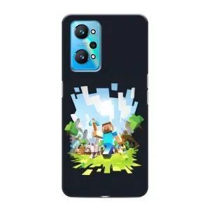 Чехол Майнкрафт на Realme GT Neo 2 (AlphaPrint) Minecraft (персонажи Minecraft)