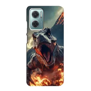 Чохол з картинкою 'Хижаки' для Xiaomi Redmi Note 11E (Вогняний динозавр)