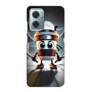Чехол с мемом Тралалело тралала на Xiaomi Redmi Note 11E (Капучино асасино)