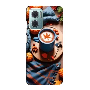 Чохол з принтом «Кава і гарбузики» для Xiaomi Redmi Note 11E