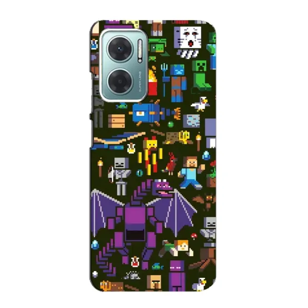 Чохол з принтом «Колаж Майнкрафт» для Xiaomi Redmi Note 11E Чохол з принтом «Колаж Майнкрафт» для Xiaomi Redmi Note 11E