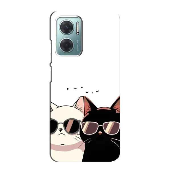 Чехол с принтом «Коты в очках» для Xiaomi Redmi Note 11E