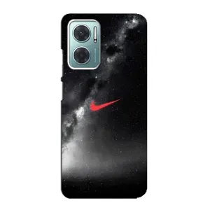 Чехол для Xiaomi Redmi Note 11E - с принтом Найк (AlphaPrint) (Найк красный)