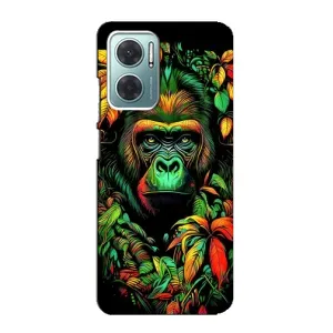 Чохол з Мавпами Xiaomi Redmi Note 11E - (AlphaPrint) (Мавпа в квітах)