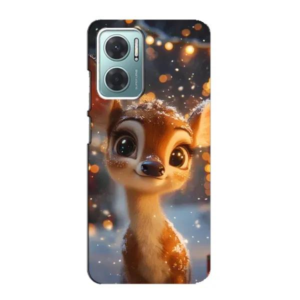 Чехол с принтом «Олененок среди гирлянд» для Xiaomi Redmi Note 11E Чехол с принтом «Олененок среди гирлянд» для Xiaomi Redmi Note 11E