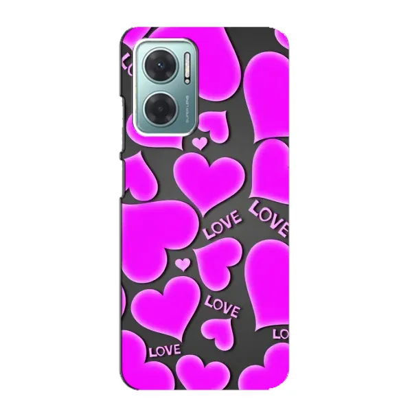 Чехол с принтом «Pink hearts» для Xiaomi Redmi Note 11E