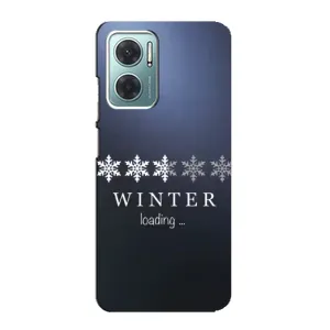 Зимние Чехлы для Редми Ноут 11Е - прозрачный фон (Winter loading)