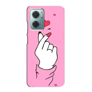 Чохол з принтом для Xiaomi Redmi Note 11E (AlphaPrint - Знак сердечка)