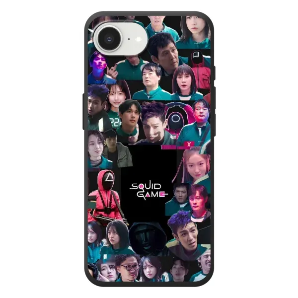 Чехол с принтом «Коллаж Игра кальмара» для iPhone 17e Чехол с принтом «Коллаж Игра кальмара» для iPhone 17e