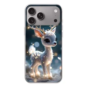 Яркий чехол для Apple iPhone 18 Pro Max с Зимними Оленятами