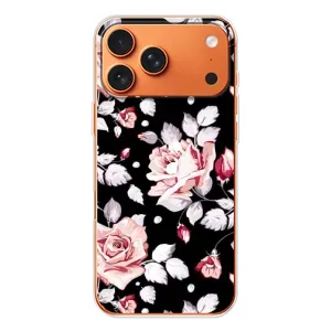 Чохли з квітами для Apple iPhone 18 Pro (VPrint) (Квіти на чорному)