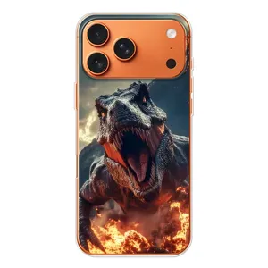 Чехол с принтом «Огненный динозавр» для Apple iPhone 18 Pro