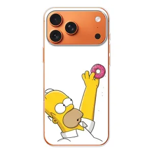 Чjхол з Сімпсонами для Apple iPhone 18 Pro (VPrint) (Гомер з пончиком)