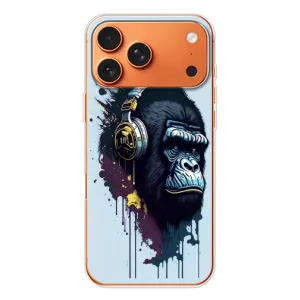Чохол з Мавпами Apple iPhone 18 Pro - (AlphaPrint) (Горила в навушниках)