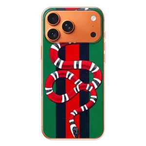 Чохли  GUCCI для Епл Айфон 18 Про (AlphaPrint) (Gucci змія)