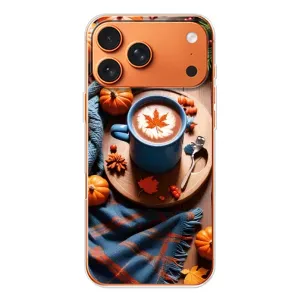 Чохол з унікальним дизайном 'Осінь з кавою' для Apple iPhone 18 Pro (Кава і гарбузики)