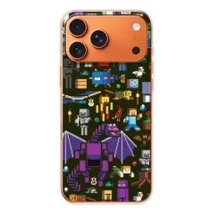 Чохол Майнкрафт на Apple iPhone 18 Pro (AlphaPrint) Minecraft (Колаж Майнкрафт)