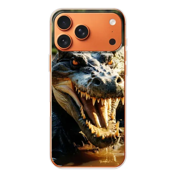Чехол с принтом «Опасный крокодил» для Apple iPhone 18 Pro