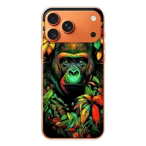 Чохол з Мавпами Apple iPhone 18 Pro - (AlphaPrint) (Мавпа в квітах)