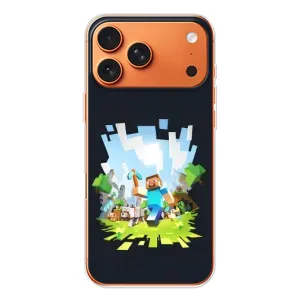 Чохол Майнкрафт на Apple iPhone 18 Pro (AlphaPrint) Minecraft (персонажі Minecraft)