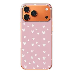 Чохол з розовим принтом для Apple iPhone 18 Pro (Сердечки на рожевому)