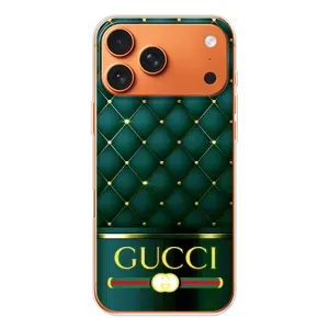 Чохли  GUCCI для Епл Айфон 18 Про (AlphaPrint) (Текстура Гуччі)