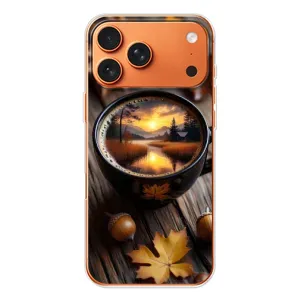 Чохол з унікальним дизайном 'Осінь з кавою' для Apple iPhone 18 Pro (Темна кава)
