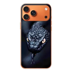 Чехол с принтом «Черная змея» для Apple iPhone 18 Pro